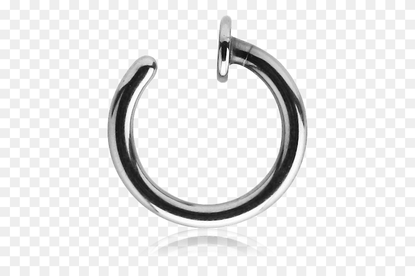 405x500 Titanium Alloy Open Nose Ring Shining Light Body Jewelry - Nose Piercing PNG