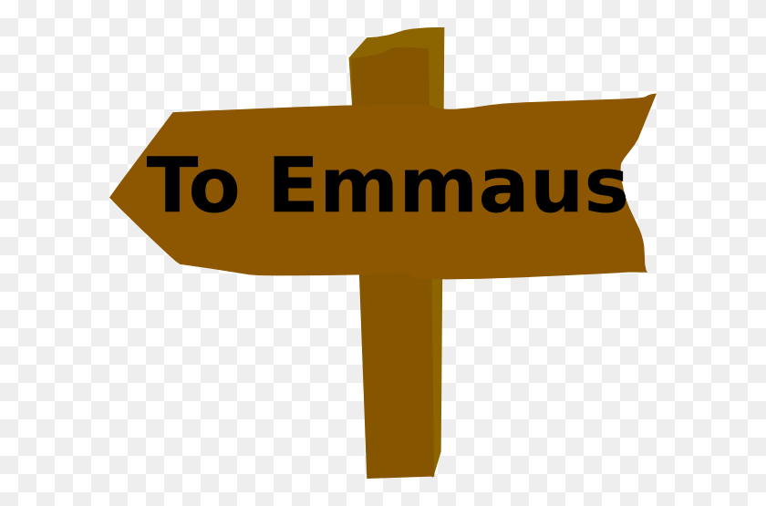600x495 To Emmaus Clip Art - Signpost Clipart
