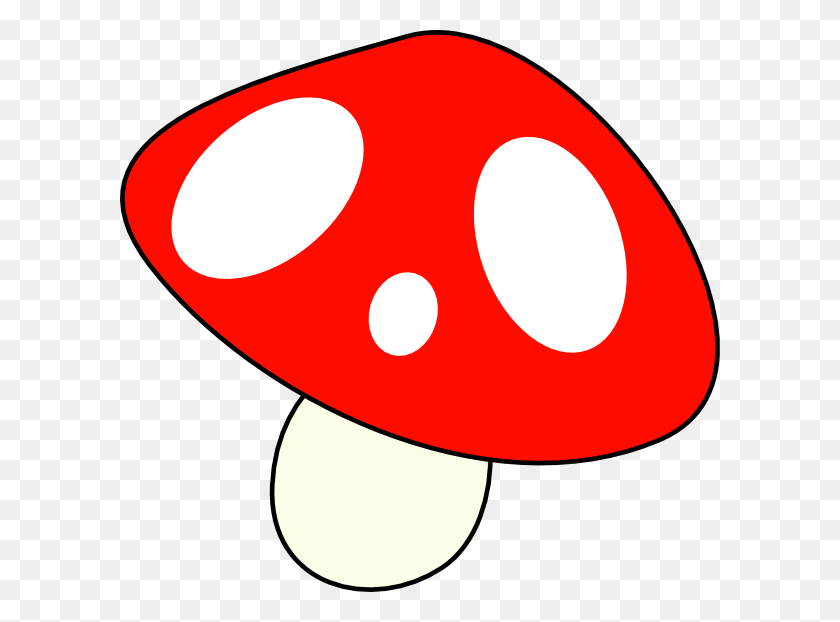 600x562 Toadstool Clip Art Free Vector - Red Dot Clipart