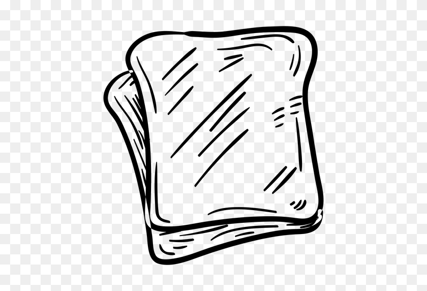 512x512 Toast Hand Drawn - Toast PNG