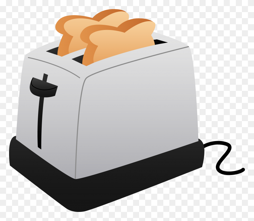 7403x6362 Toaster And Slices Of Toast - Slice Of Bread Clipart