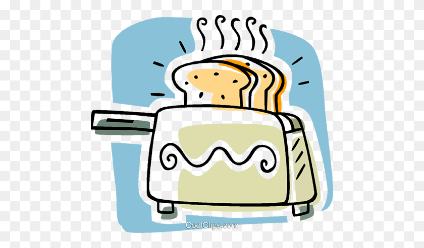 480x433 Toaster Royalty Free Vector Clip Art Illustration - Toaster Clipart