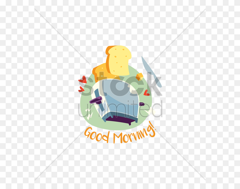 600x600 Toaster With Good Morning Text Vector Image - Toaster Clipart