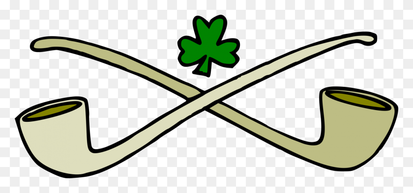 1756x750 Tobacco Pipe Saint Patrick's Day Ireland Shamrock Leprechaun Free - Smoking Pipe Clipart