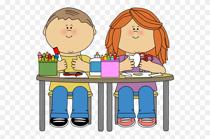 550x495 Toddler Classroom Cliparts - Multicultural Kids Clipart