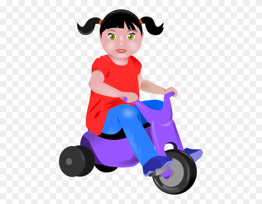 462x595 Toddler On Tricycle Clip Art - Toddler Clipart