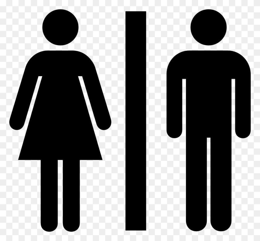 1000x922 Туалет Клипарт Мужчины И Женщины - Человек Смотрит В Зеркало Клипарт