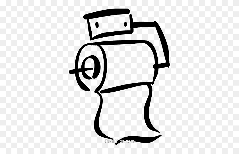355x480 Toilet Paper Royalty Free Vector Clip Art Illustration - Paper Clipart PNG