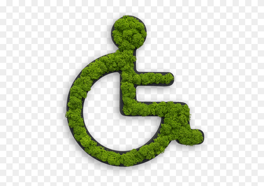 500x532 Toilet Pictogram Wheelchair With Real Reindeer Moss - Moss PNG