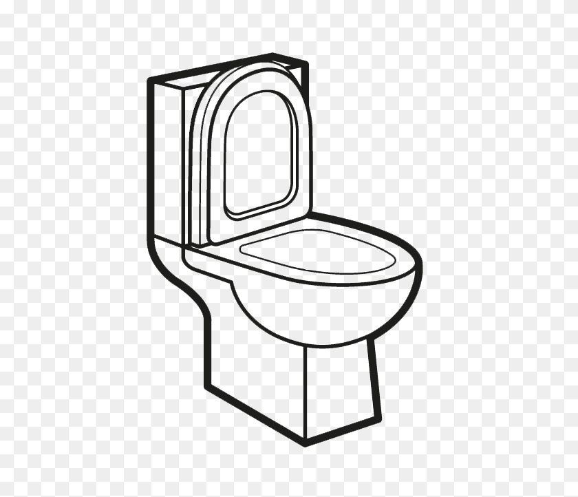 662x662 Toilet Seat Down Clip Art - Toilet Clipart Black And White