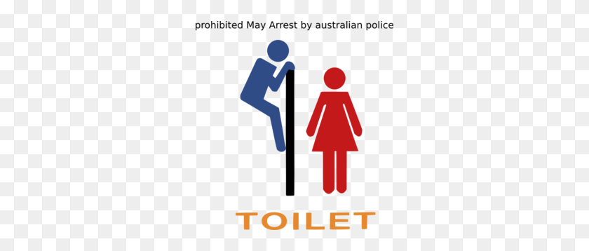 282x298 Toilet Warning Sign Clip Art - Arrest Clipart