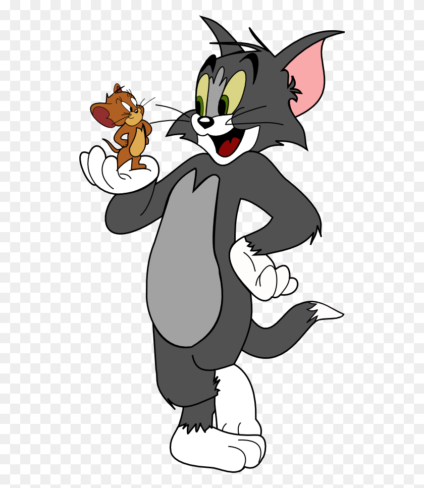 526x907 Tom And Jerry Happy Png Image - Tom And Jerry PNG