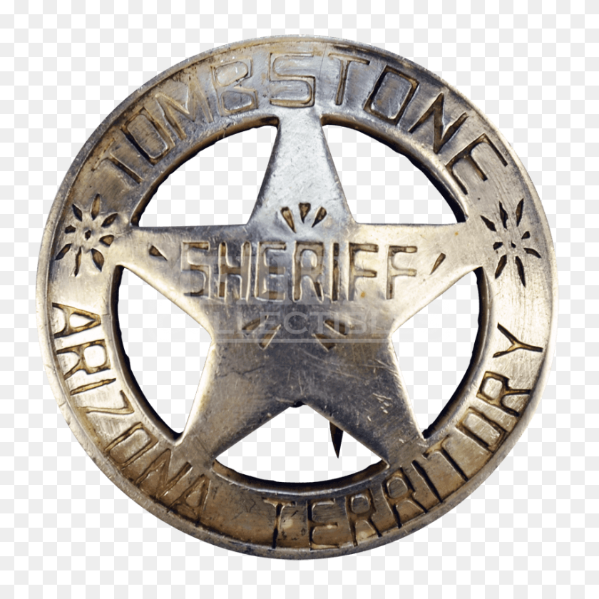 850x850 Tombstone Sheriff Badge - Sheriff Badge PNG