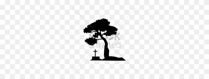 260x260 Tombstone Silhouette Clipart - Tomb Clipart