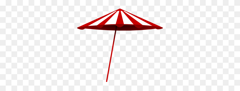 300x259 Tomk Red White Umbrella Clipart - Pool Umbrella Clipart