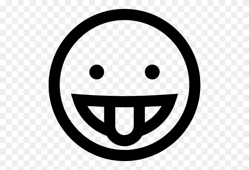 512x512 Tongue, Emoticons, Emoji, Feelings, Smileys Icon - Tongue Emoji PNG