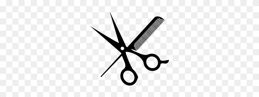256x256 Tools, Hair, Combs, Comb, Scissors, Scissor, Tools And Utensils - Scissors And Comb Clipart