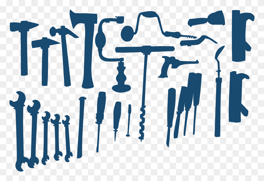 2400x1596 Tools On The Wall Icons Png - Wall PNG