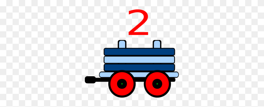 299x282 Toot Toot Vagón De Tren Con En Azul Clipart - Train Clipart