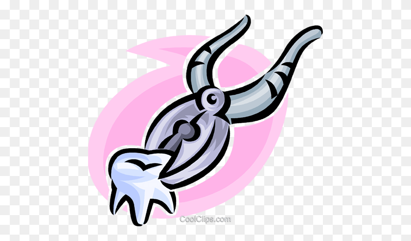 480x433 Tooth And A Pair Of Pliers Royalty Free Vector Clip Art - Pliers Clipart