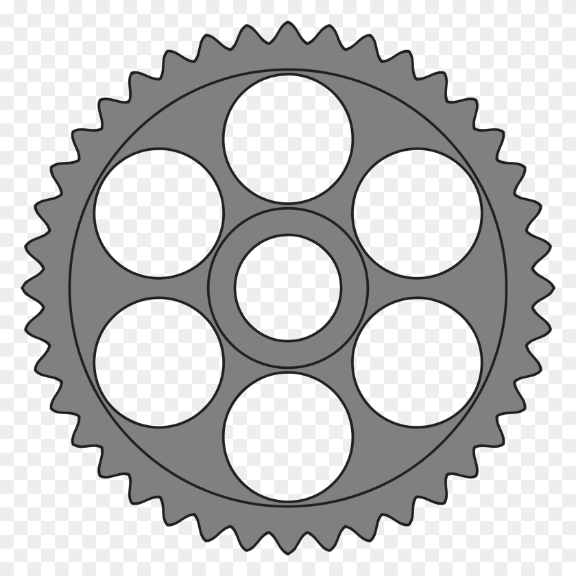 2400x2400 Tooth Gear With Circular Holes Icons Png - Gear PNG