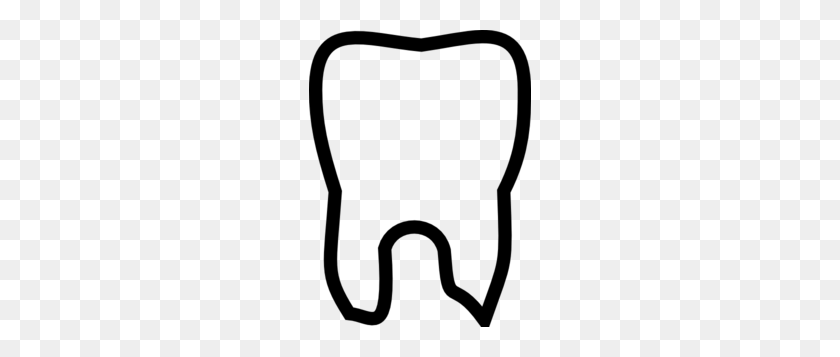 222x297 Tooth Outline Clip Art - Tooth Black And White Clipart