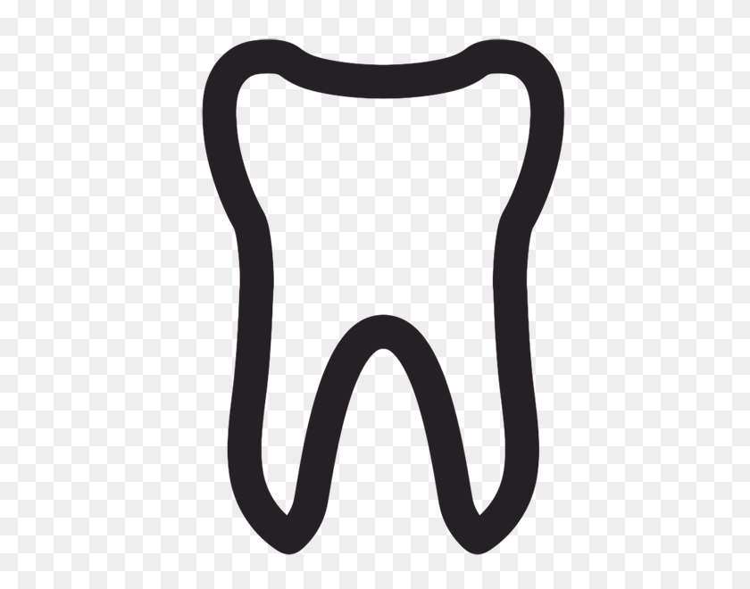 600x600 Tooth Outline Free Clipart - Tooth Outline Clipart