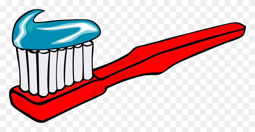 2400x1157 Toothbrush And Toothpaste Icons Png - Toothbrush PNG