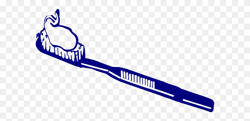 600x348 Toothbrush Blue Tb Clip Art - Toothbrush Clipart