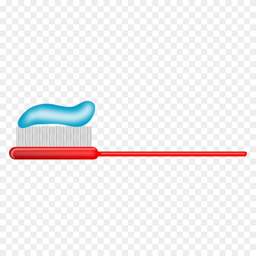800x800 Toothbrush With Toothpaste Clipart - Clipart Toothbrush