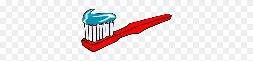 300x144 Toothbrush With Toothpaste Png, Clip Art For Web - Feedback Clipart
