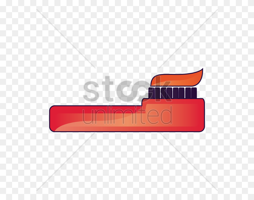 600x600 Toothbrush With Toothpaste Vector Image - Toothpaste And Toothbrush Clipart
