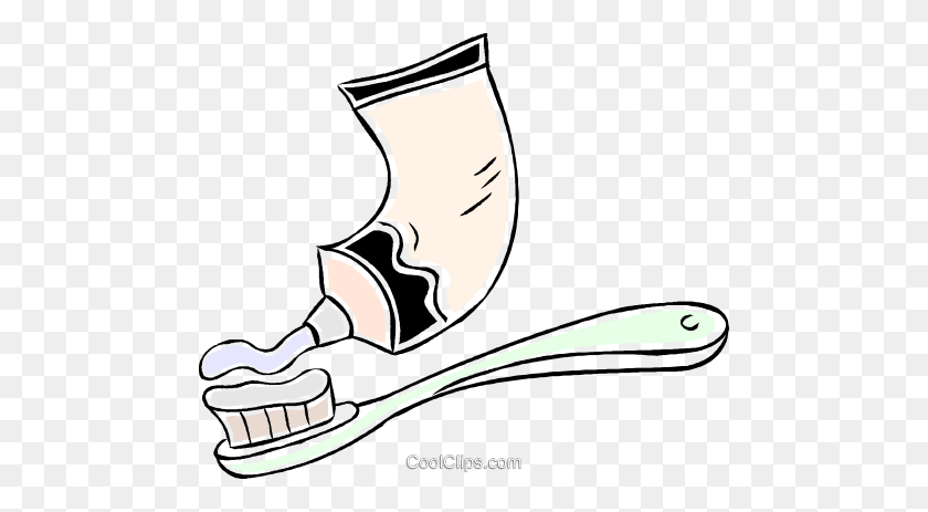480x403 Toothbrushtoothpaste Royalty Free Vector Clip Art Illustration - Toothbrush And Toothpaste Clipart