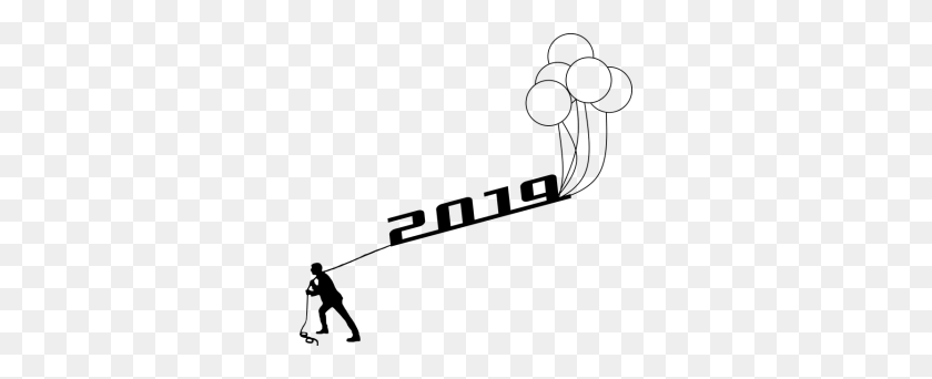 300x282 Top} Happy New Year Images To Download For Facebook, Whatsapp - Happy New Year Black And White Clipart