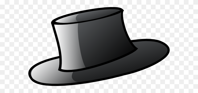 600x338 Top Hat Clipart Black Object - Bowler Hat PNG