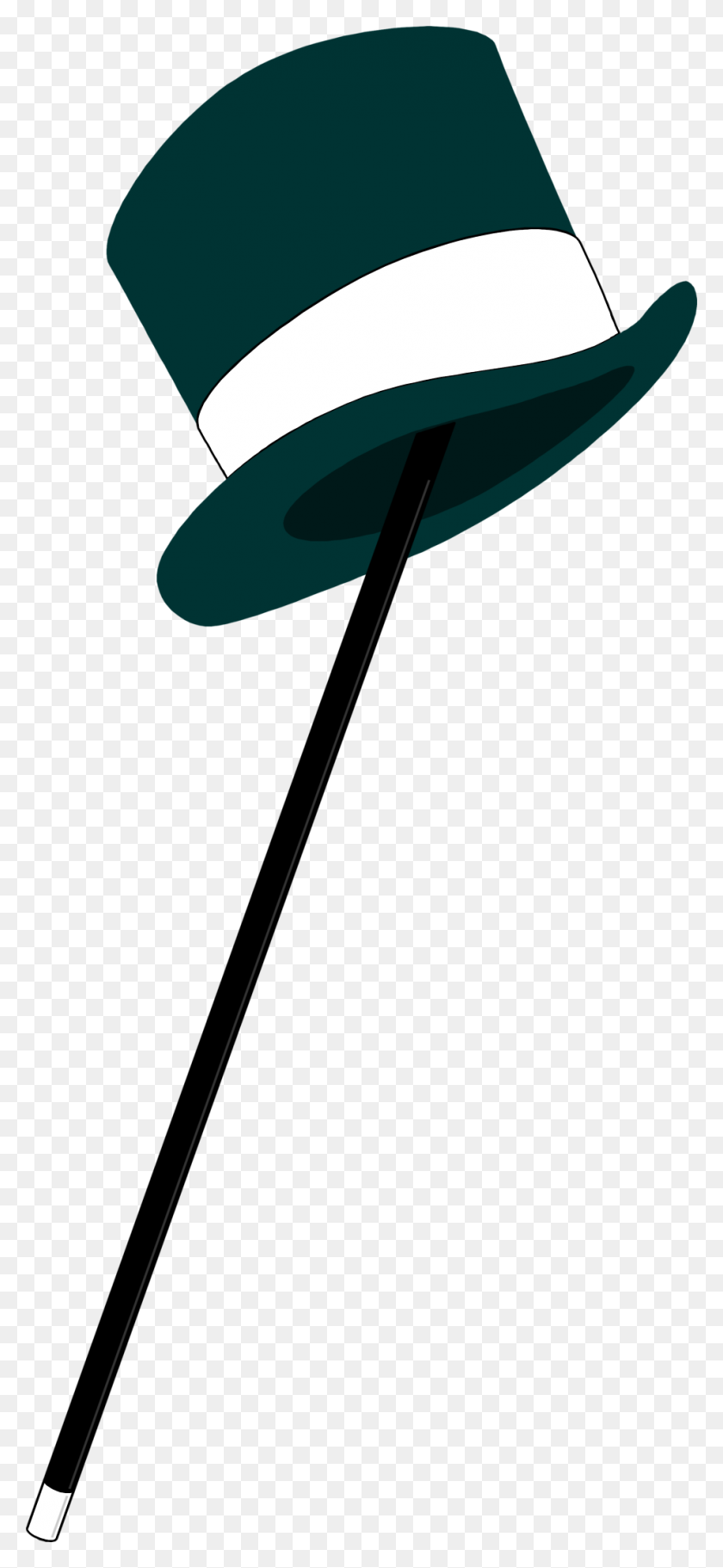 958x2164 Top Hat Clipart Cane - Cane PNG
