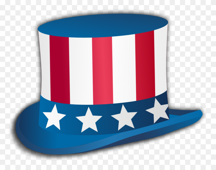 800x616 Top Hat Clipart Patriotic - Captain Hat Clipart