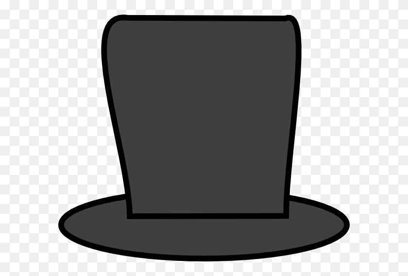 600x508 Top Hat Outline - Top Hat Clipart PNG