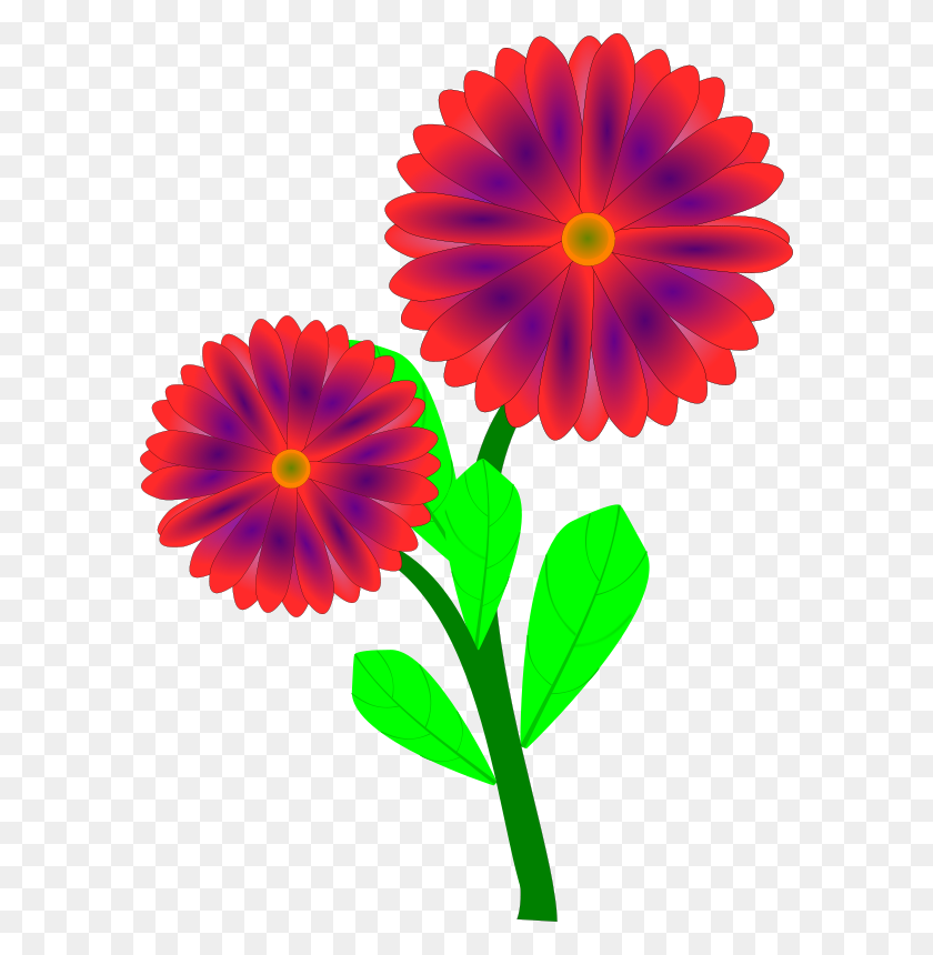 588x800 Top Spring Flowers Clip Art - Relaxed Clipart