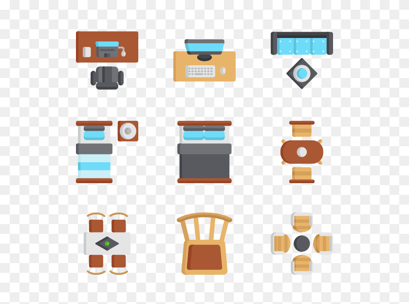 600x564 Top View Icons - Top View PNG