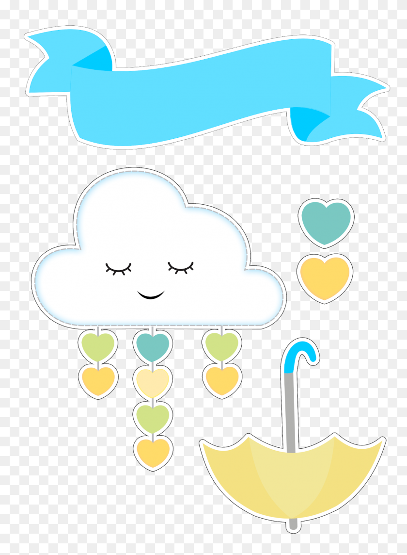 1151x1600 Toppers Scrap, Clipart - Rainy Clouds Clipart
