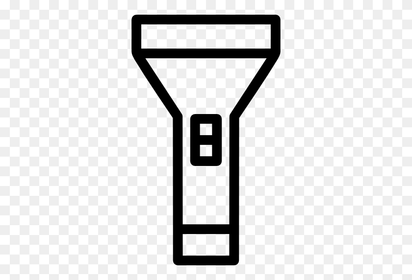 512x512 Torch Icon - Flashlight Clipart Black And White