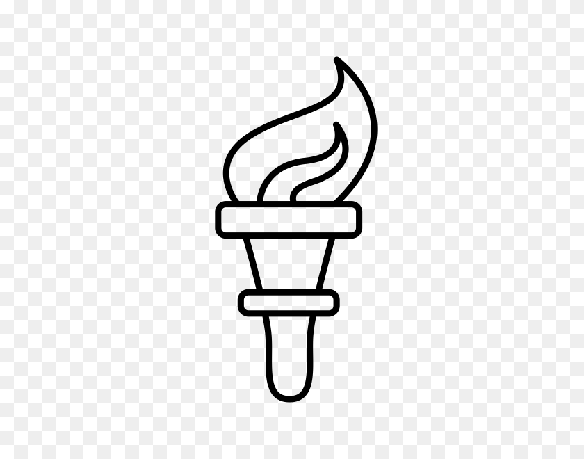 600x600 Torch Rubber Stamps Stampmore - Tiki Torch Clipart