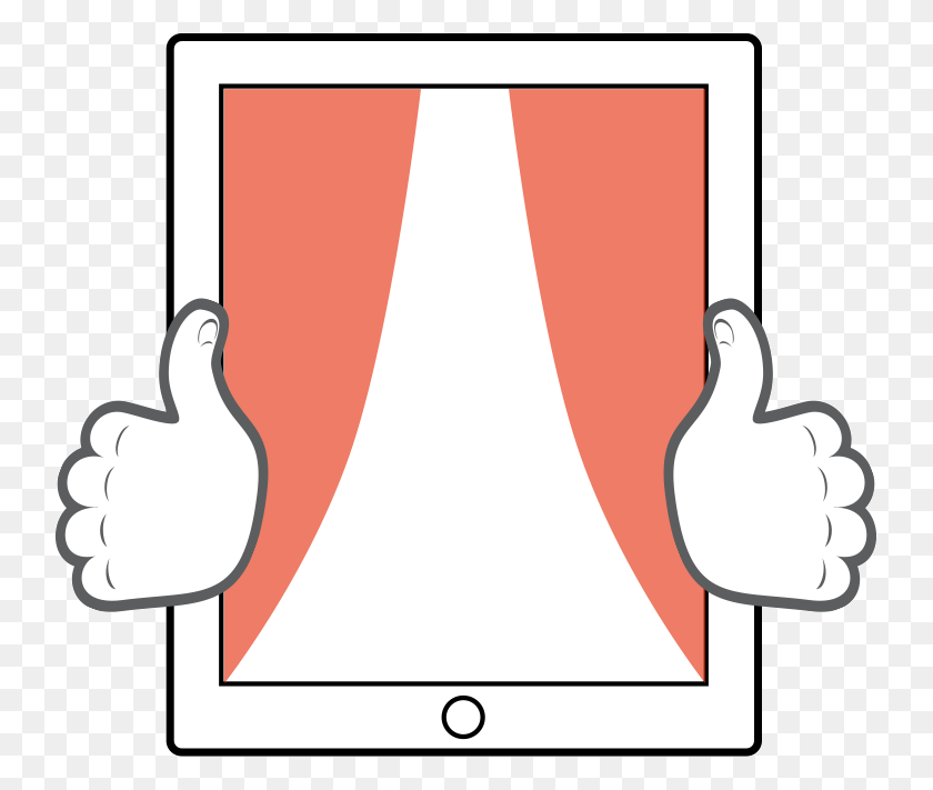741x651 Touch Screen - Thumbs Pointing To Self Clipart