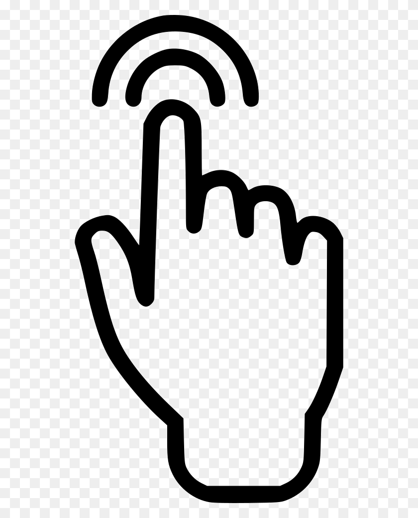 540x980 Touch Screen Signal Hand Finger Png Icon Free Download - Touch Clipart