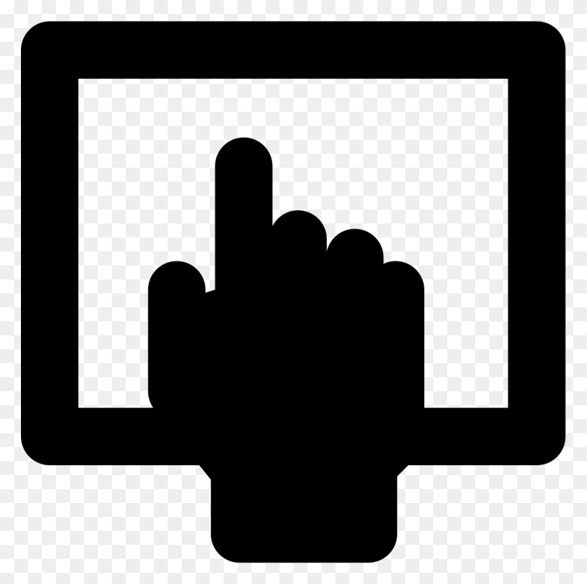 981x976 Touch Screen Symbol In A Circle Png Icon Free Download - Screen Crack PNG