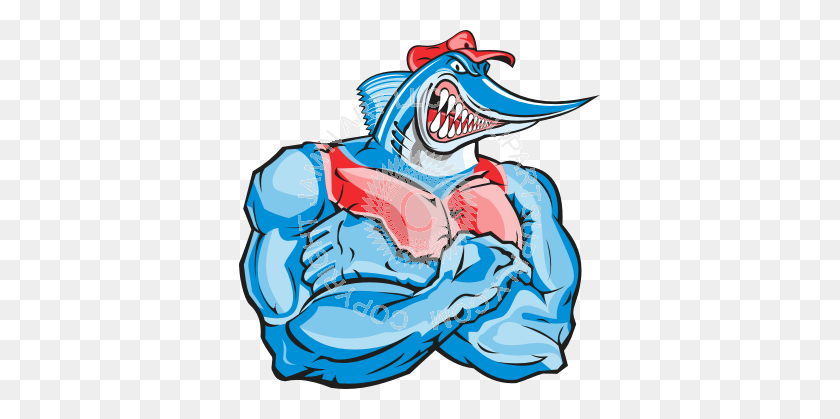 361x359 Tough Marlin Man With Crossed Arms - Crossed Arms Clipart