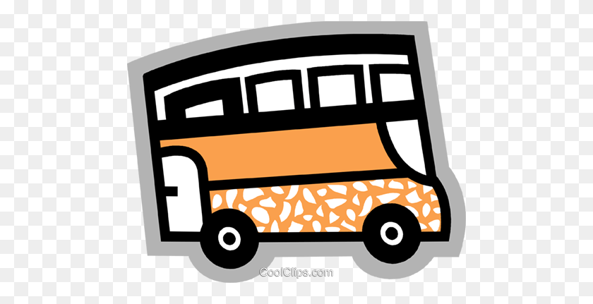 480x371 Tour Buses Royalty Free Vector Clip Art Illustration - Tour Bus Clipart
