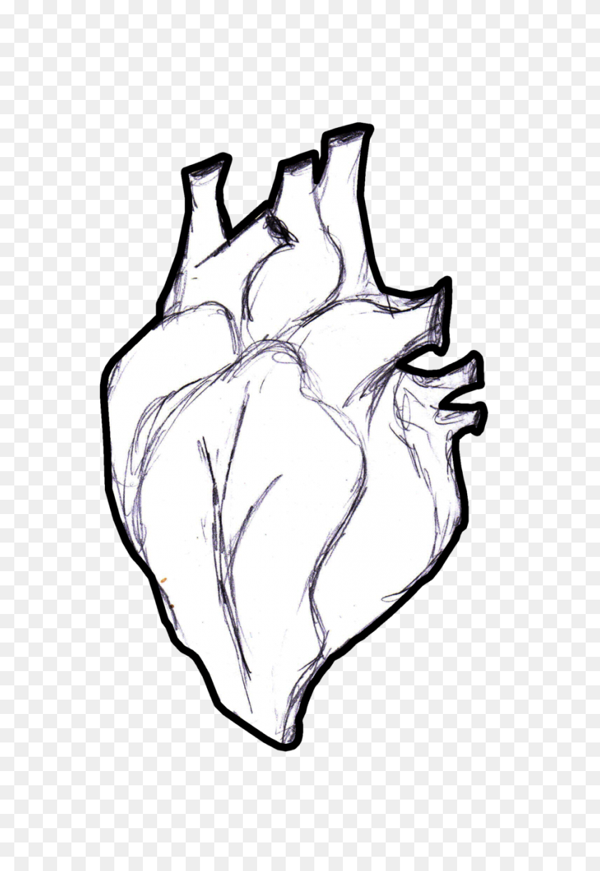 900x1339 Towel Drawing Free Download On Unixtitan - Heart Drawing PNG