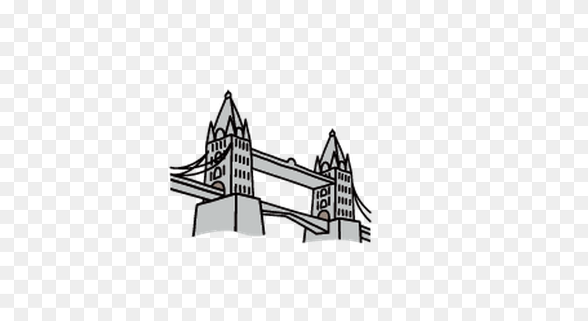 389x399 Tower Bridge Clipart - Suspension Bridge Clipart